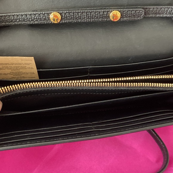 AUTH BURBERRY ,Henley check leather wallet on chain, clutch, crossbody bag. - Picture 10 of 16